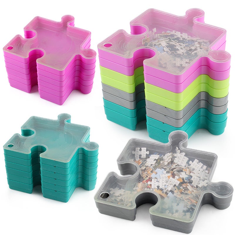 Source Adult Puzzle 1000 Three-Dimensional Puzzle Storage Box Stitching Classification Storage Finishing Toys - Image 3